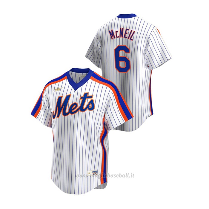 Maglia Baseball Uomo New York Mets Jeff Mcneil Cooperstown Collection Primera Bianco